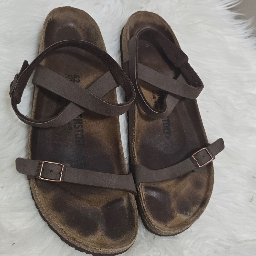 Birkenstock Daloa Brown Ankle Strap Sandals Unisex Size W11, M9 - Picture 6 of 8